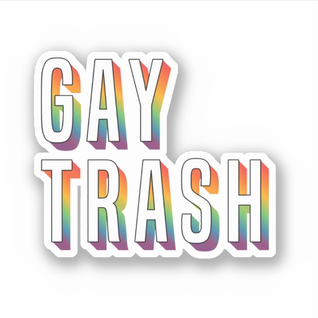 Gay Trash Sticker (Front)