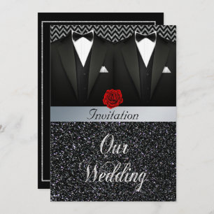 Gay Tuxedo Wedding Invitation