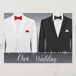 Gay Tuxedo Wedding Invitation