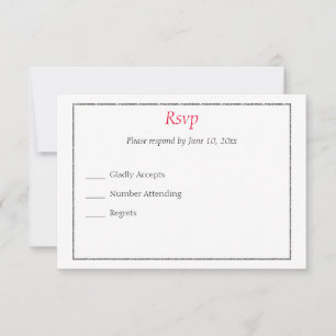 Gay Tuxedo Wedding Invitation Response Card