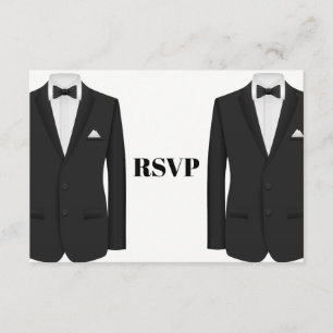 Gay Tuxedo Wedding Invitation RSVP