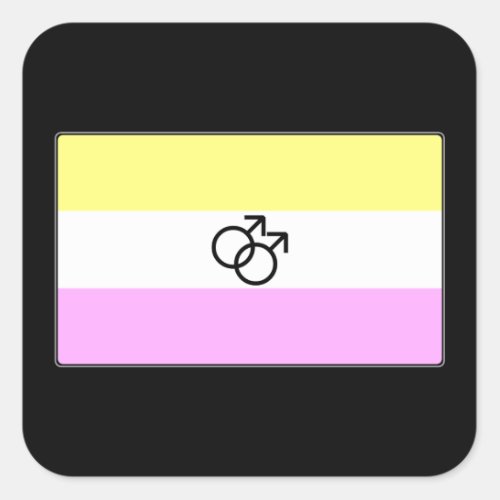 Gay Twink Pride Flag Square Sticker