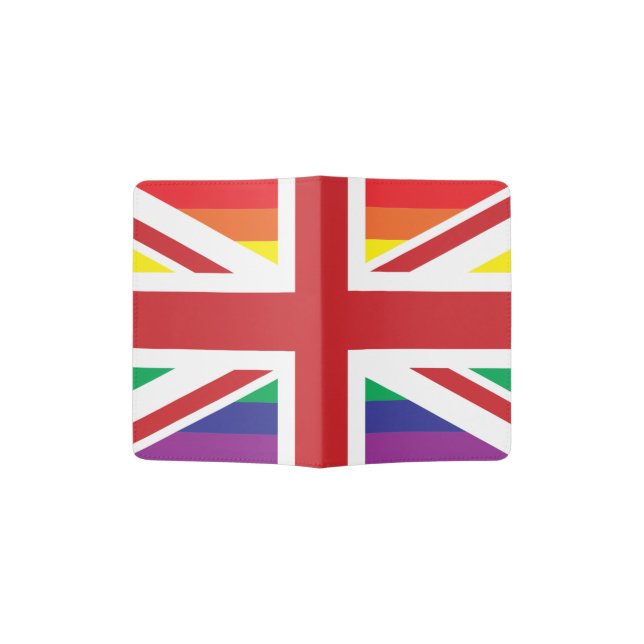 GAY UK (LGBT/BRITISH FLAG) Passport Holder (Opened)
