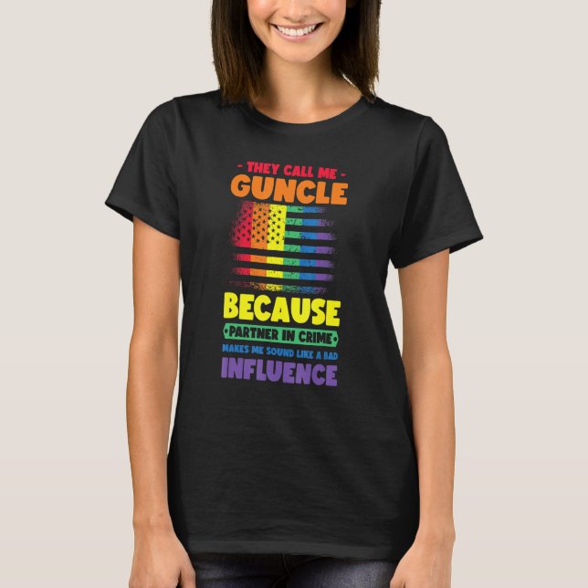 Gay Uncle Pride Guncle 14 T-Shirt (Front)