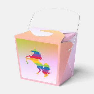 Gay Unicorn Stripes Favor Boxes