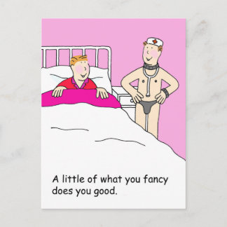 Gay Valentine Cartoon Humor for Him Postcard