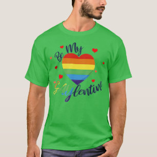 Gay Valentines for LGB Lesbian Rainbow Heart Gift T-Shirt
