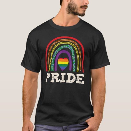 Gay Vintage Lgbtq Pride Rainbow Flag Graphic Festi T_Shirt
