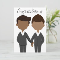 Gay Wedding African American Men Congratulations