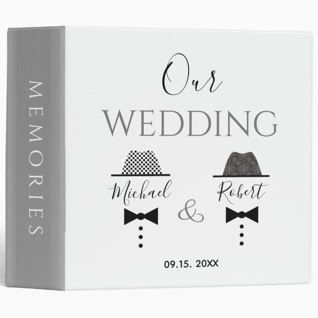 Gay Wedding Album 3 Ring Binder (Front/Spine)