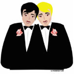 Gay Wedding Cake Topper Cutout<br><div class="desc">Gay Wedding Cake Toppers for two grooms getting married. Unique gay groom cake toppers for their gay marriage and wedding reception celebration.</div>