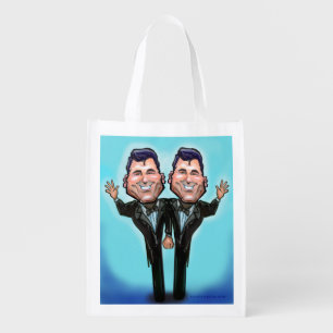 Gay Wedding Cake Toppers Reusable Grocery Bag