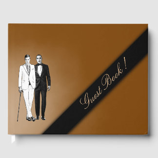 Gay Wedding Chocolate Brown Guest Book