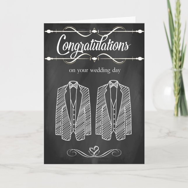 Gay Wedding Congratulations Card (Front)