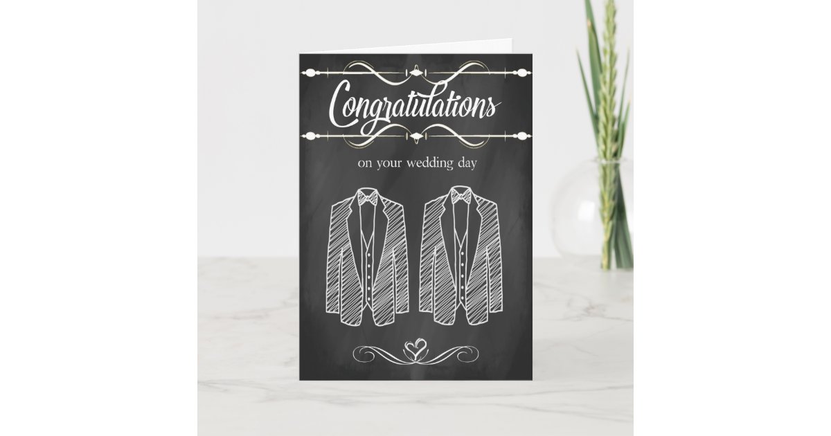 Gay Wedding Congratulations Card Zazzle Com