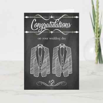 Gay Wedding Congratulations Card by Be_My_Valentine at Zazzle