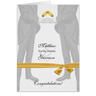 Gay Wedding Congratulations Two Grooms Vintage Card