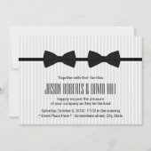 Gay Wedding Double Bow Ties Classic Invitation (Front)