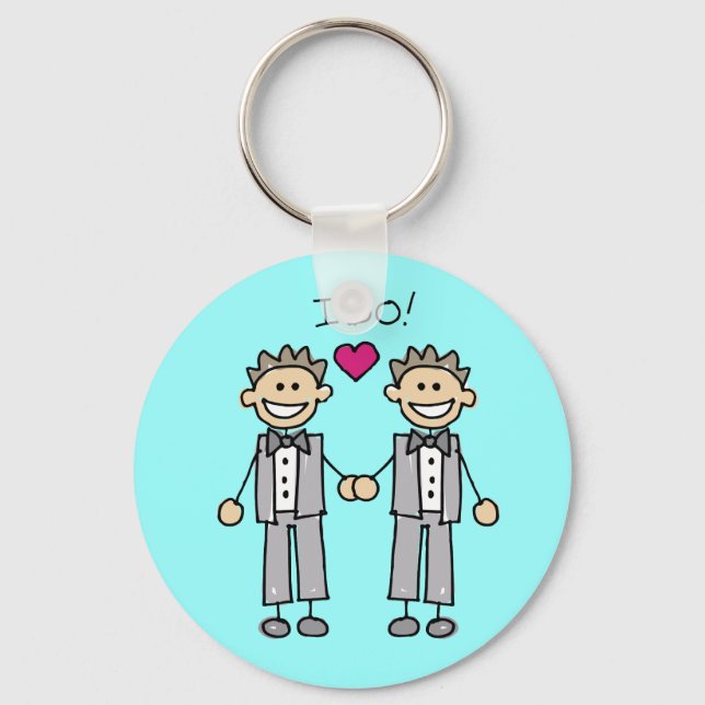 Gay Wedding Favors Keychain (Front)