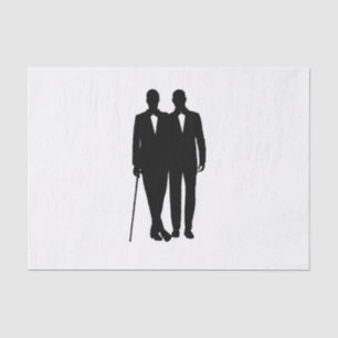 Gay Wedding Grooms Tissue Paper