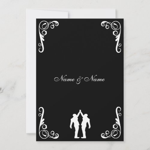 Gay Wedding Invitation - Groom and Groom