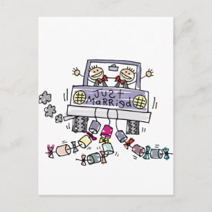 Gay Wedding Just Married Announcement Postcard