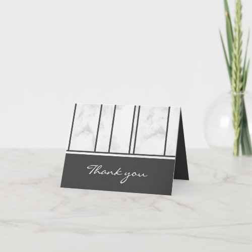 Gay Wedding Marble ı Thank you Card