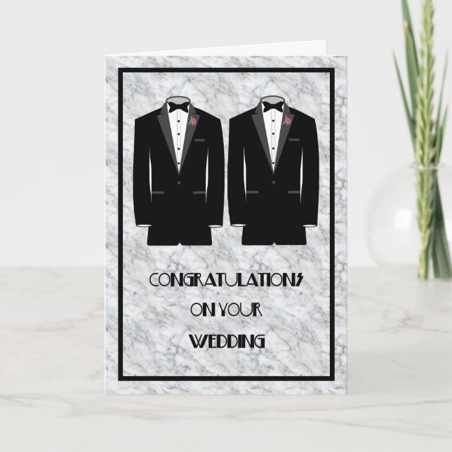 Gay Wedding Marriage Card (Front)