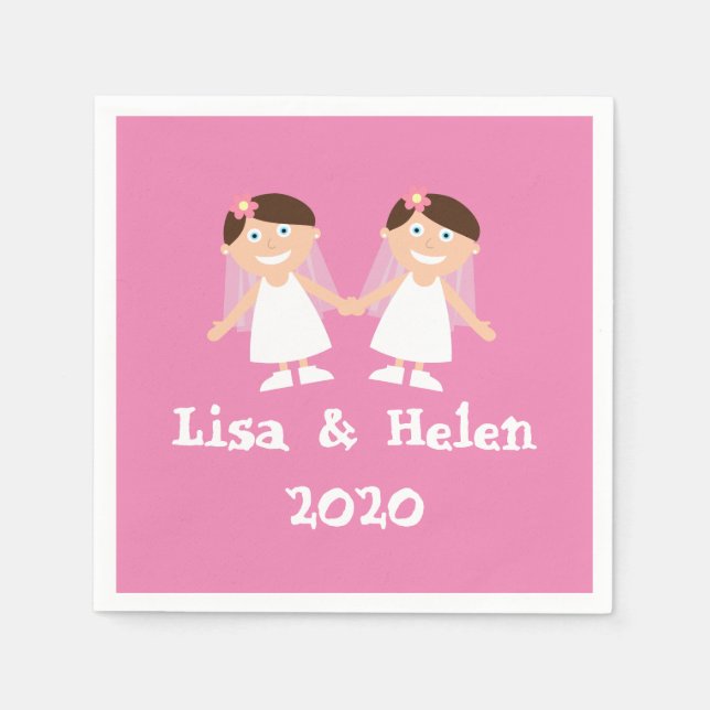 Gay Wedding Napkins (Front)