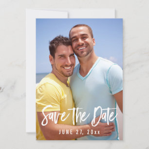 Gay Wedding Photo Save The Date Cards