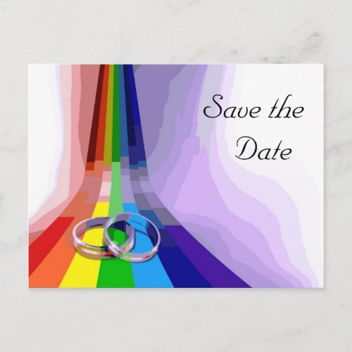 Gay Wedding Save the Date Announcement Postcard