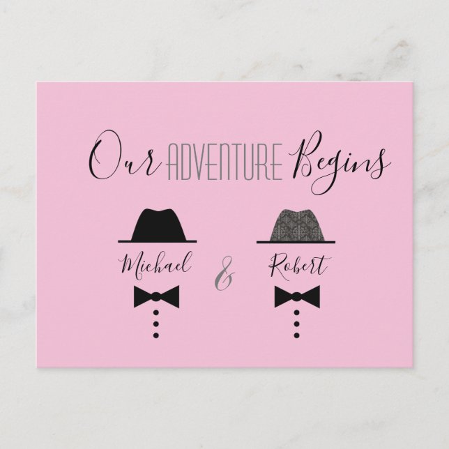 Gay Wedding Save The Date Invitation (Front)