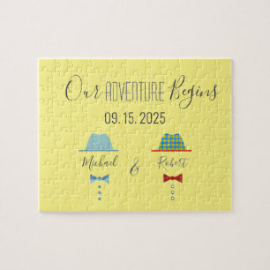 Gay Wedding Save The Date Jigsaw Puzzle