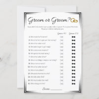 Gay Wedding Shower Game, Groom or Groom