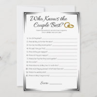 Gay Wedding Shower Game, Who Knows the Couple