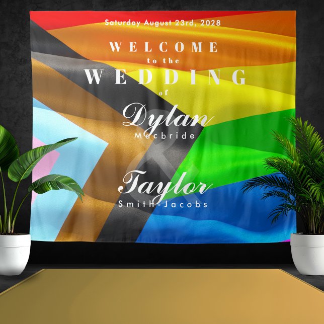 Gay Wedding Step Repeat Pride Flag Backdrop Decor (Creator Uploaded)