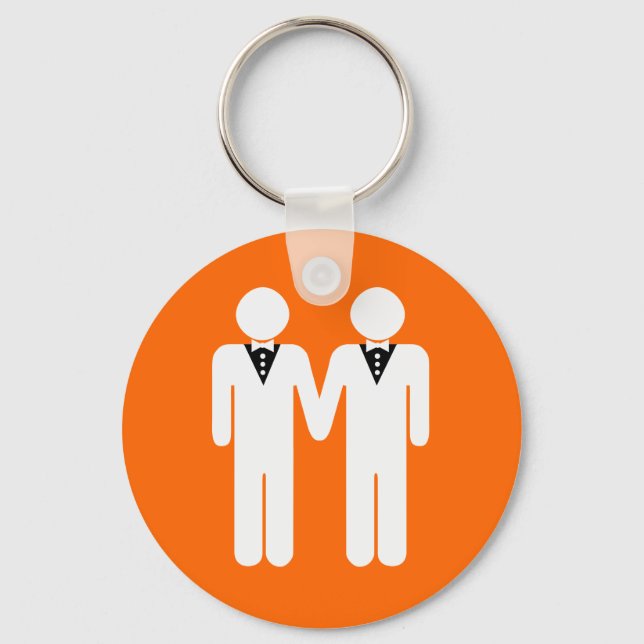 GAY WEDDING TOPPER KEYCHAIN (Front)