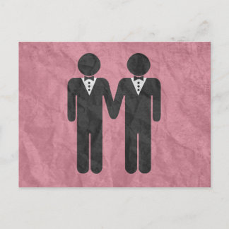 GAY WEDDING TOPPER MEN -.png Postcard