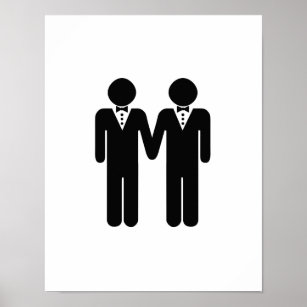 GAY WEDDING TOPPER MEN -.png Poster