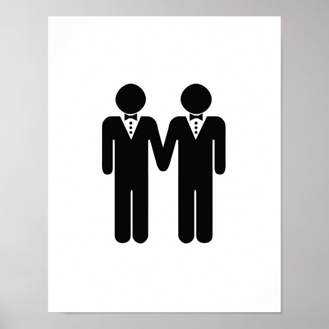 GAY WEDDING TOPPER MEN -.png Poster (Front)