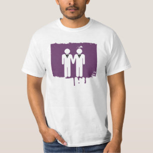 GAY WEDDING TOPPER MEN WHITE -.png T-Shirt