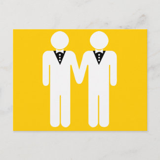GAY WEDDING TOPPER POSTCARD