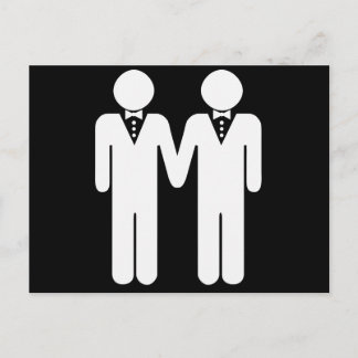 GAY WEDDING TOPPER POSTCARD