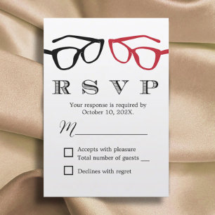 Gay Wedding Two Glasses Minimalist RSVP Card