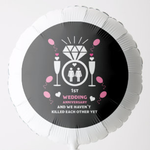 Gay Women 1st Wedding Anniversary Balloon