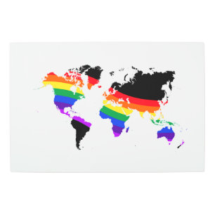gay world map metal print