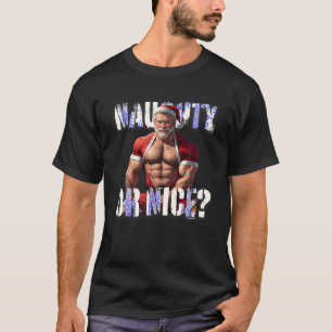 Gay Xmas Muscle Daddy Bear Nice Santa Pride LGBTQ T-Shirt