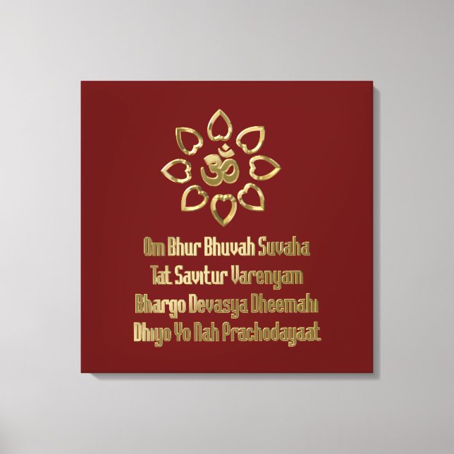 Gayatri mantra canvas print (Front)
