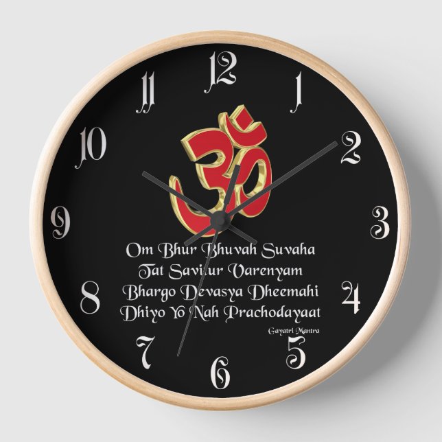 Gayatri mantra clock (Front)