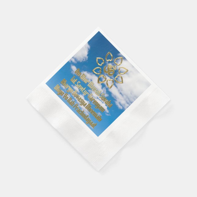 Gayatri mantra napkins (Corner)